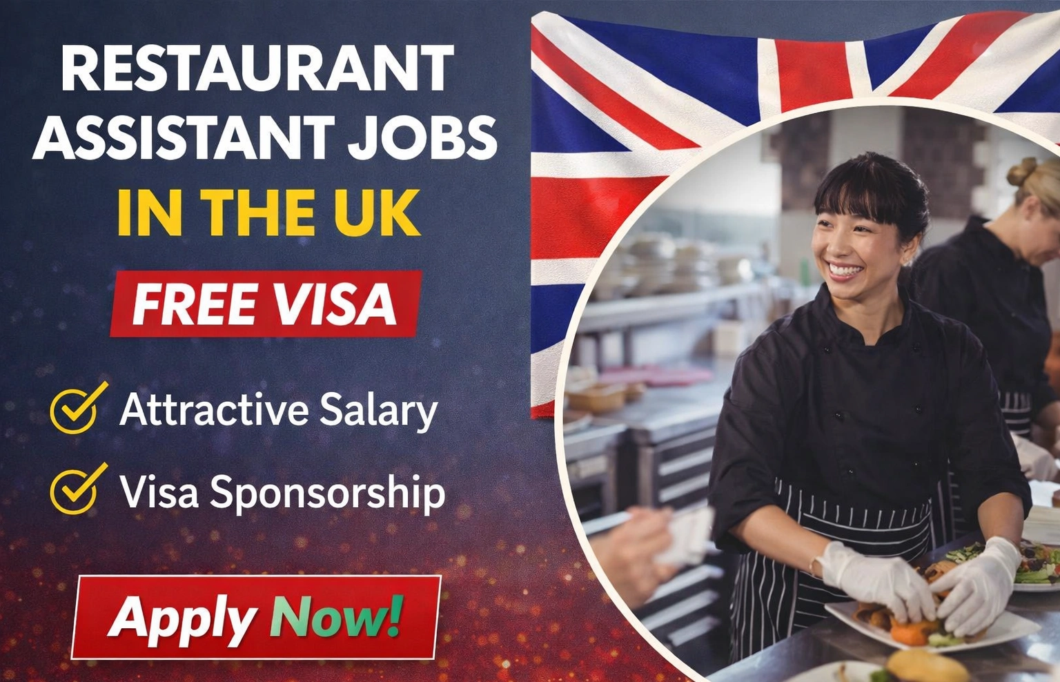 Restaurant Assistant Jobs in the UK for Immigrants